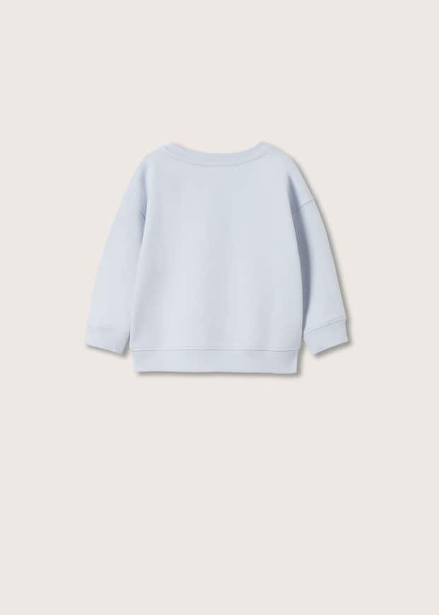 MNG enbroided light blue dolphin terry sweatshirt