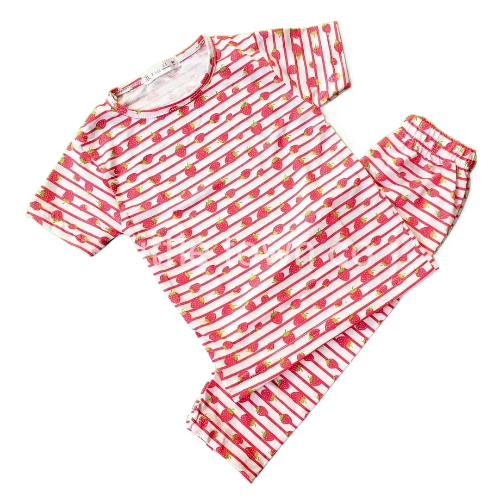 Strawberry print Kids summer sleepwear / nightsuits