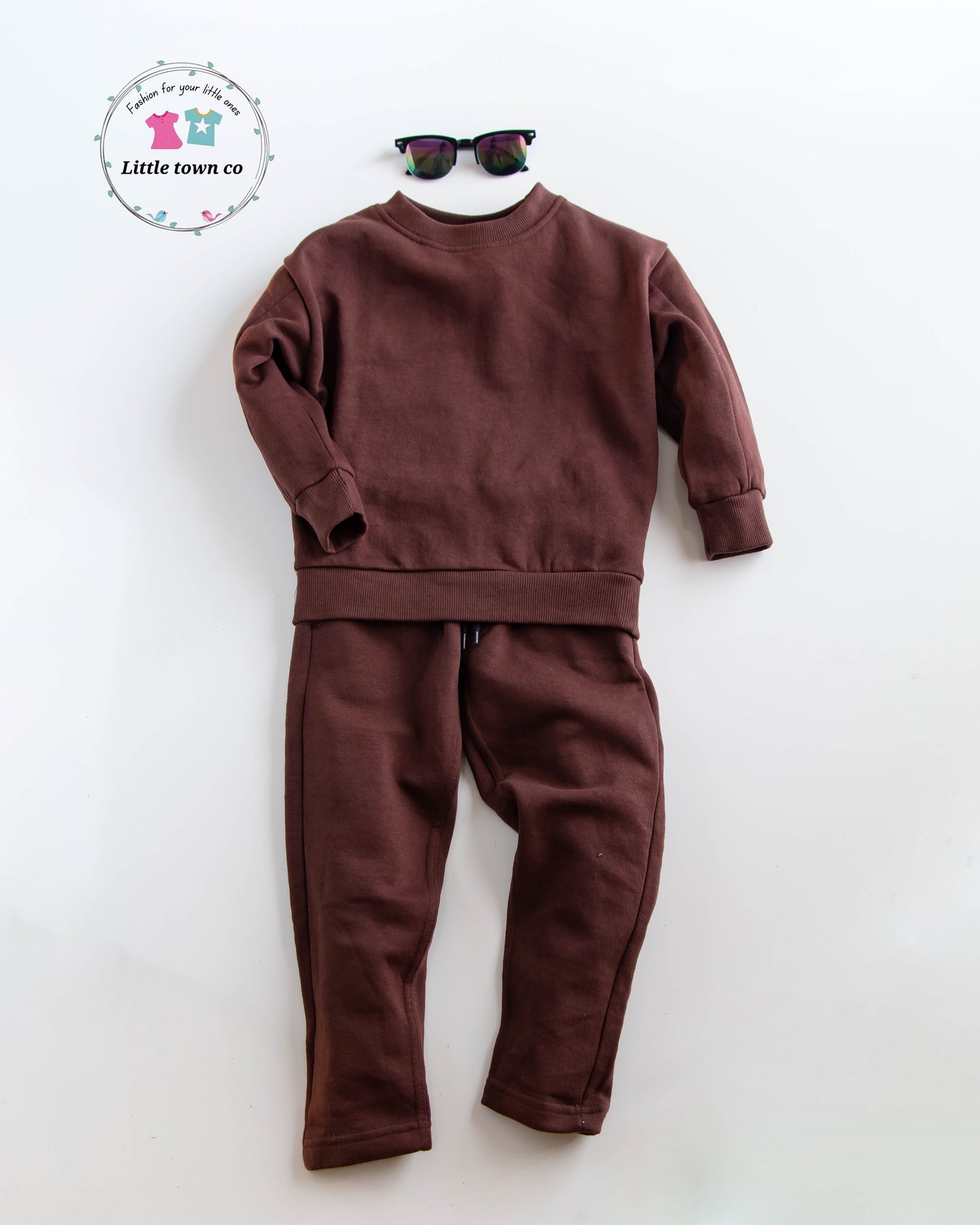 Zeeman Basic Brown fleece tracksuit