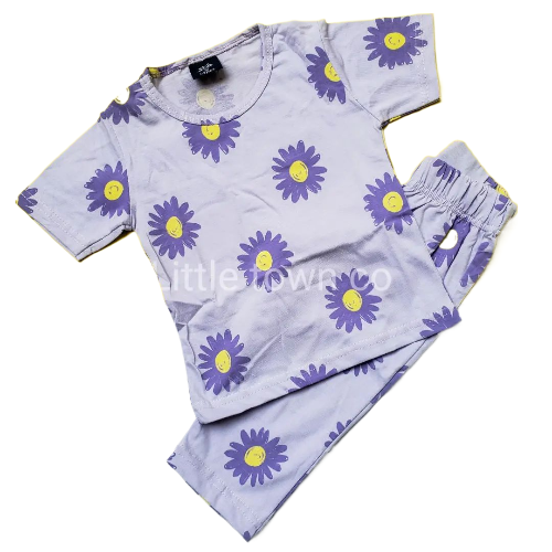 Purpler Flower Print Sleepwear