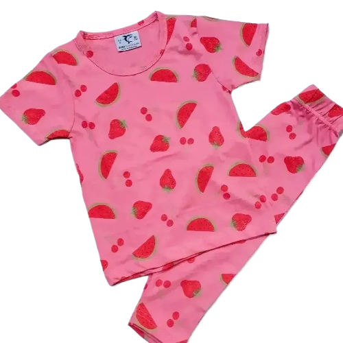 Strawberry & Watermelon Print Sleepwear