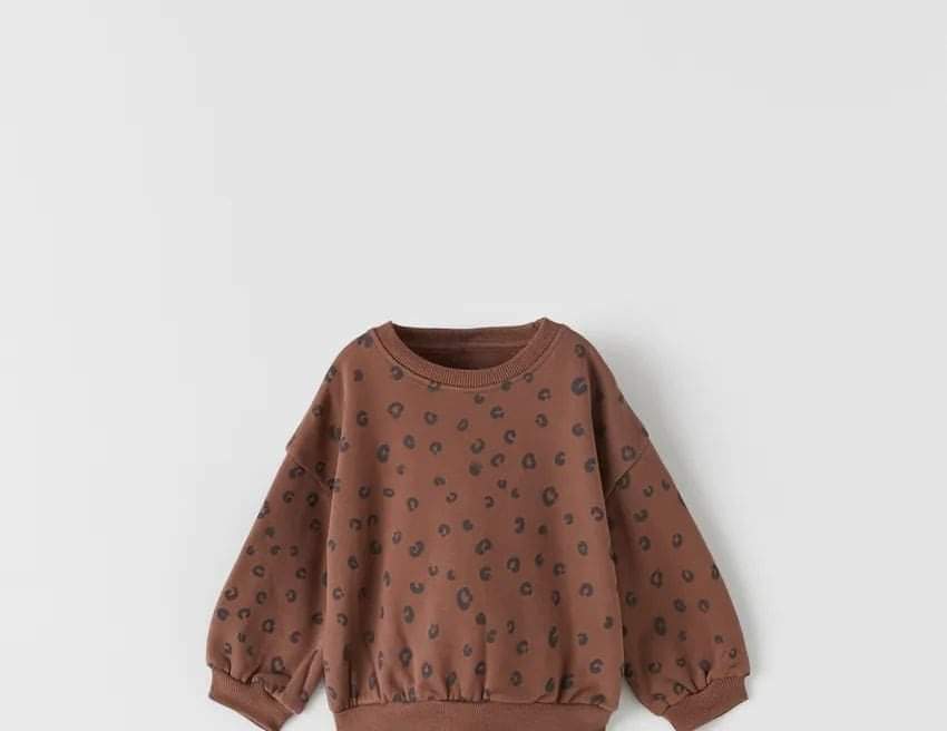 ZR Leapord print brown sweatshirt