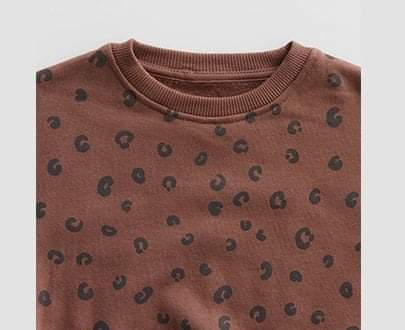 ZR Leapord print brown sweatshirt