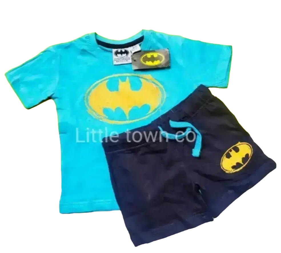 light blue Batman Logo Print imported short suit