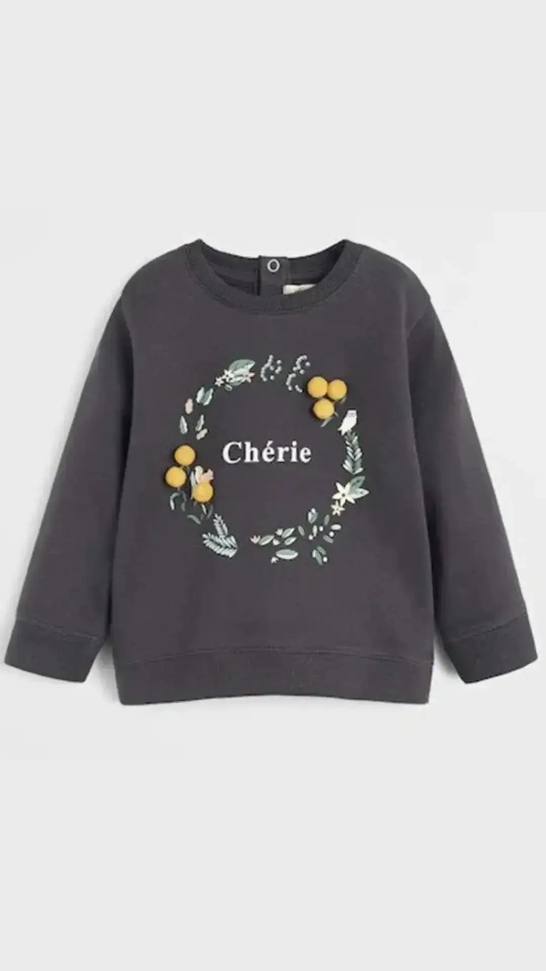 Grey cherish fleece sweatshirt