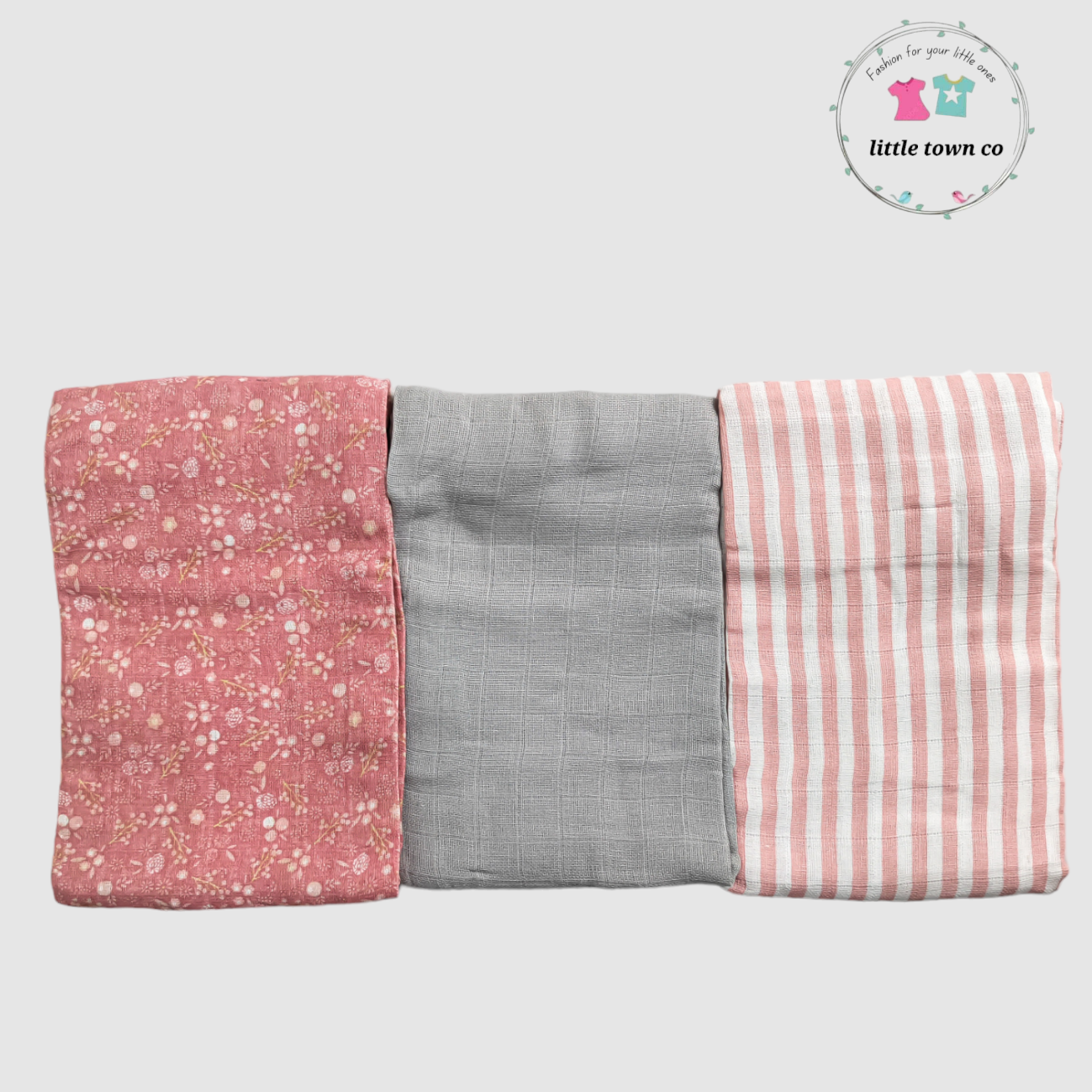 Swiggles Recieving Blankets – 100% Cotton – Pack of 3 ( set 11 )