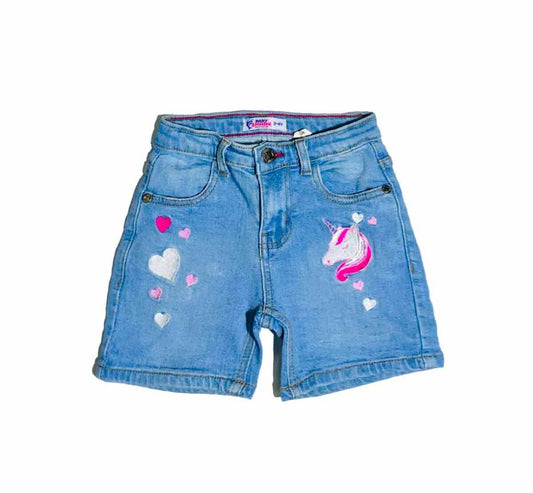 Embroided Denim shorts for girls