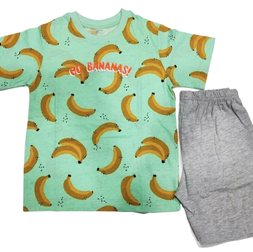 Bananas print | Short suit 2pc ( 6-7 years)