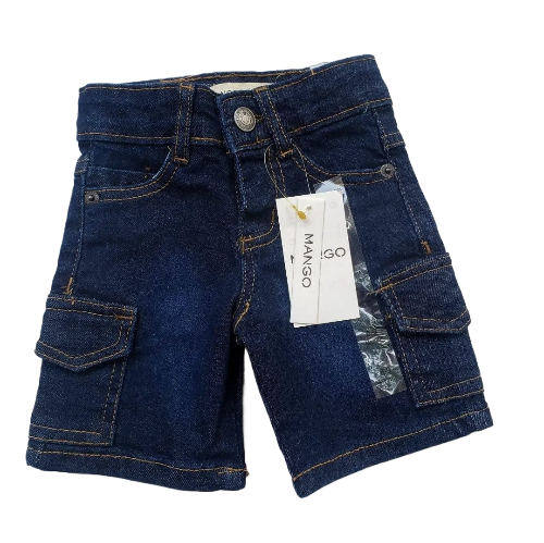 Denim Cargo Shorts for Boys ( dark blue )