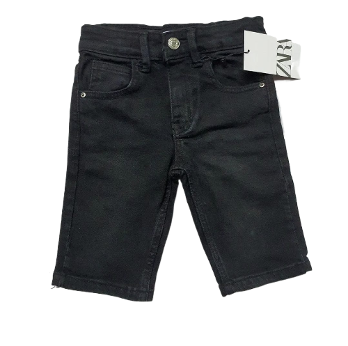 Black Denim Shorts 3qtr