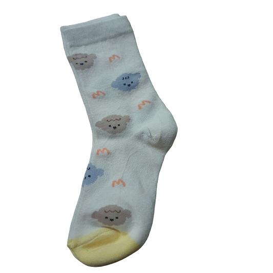 Puppy face print socks