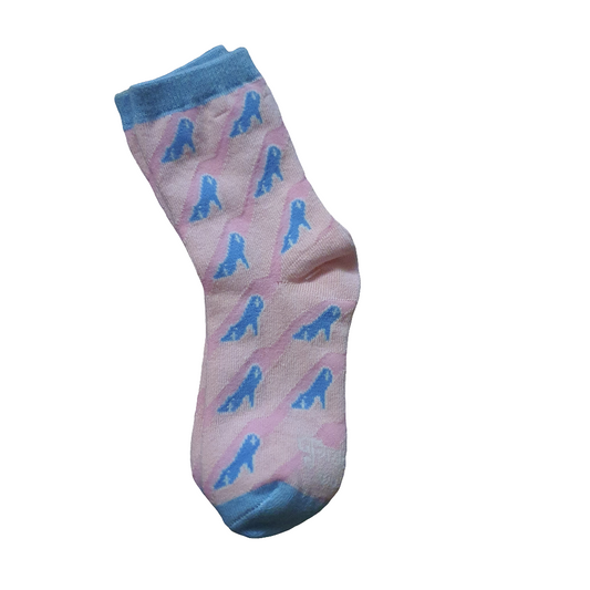 Pink heels print imported socks