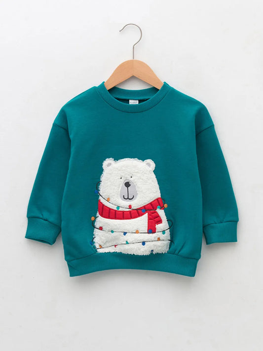 LCW baby Crew Neck Long Sleeve New Year Themed  Sweatshirt