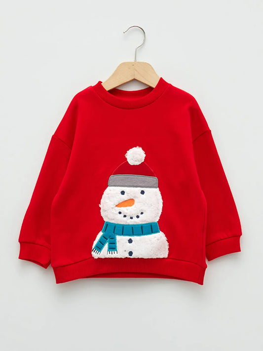 LCW baby Crew Neck Long Sleeve New Year Themed Sweatshirt