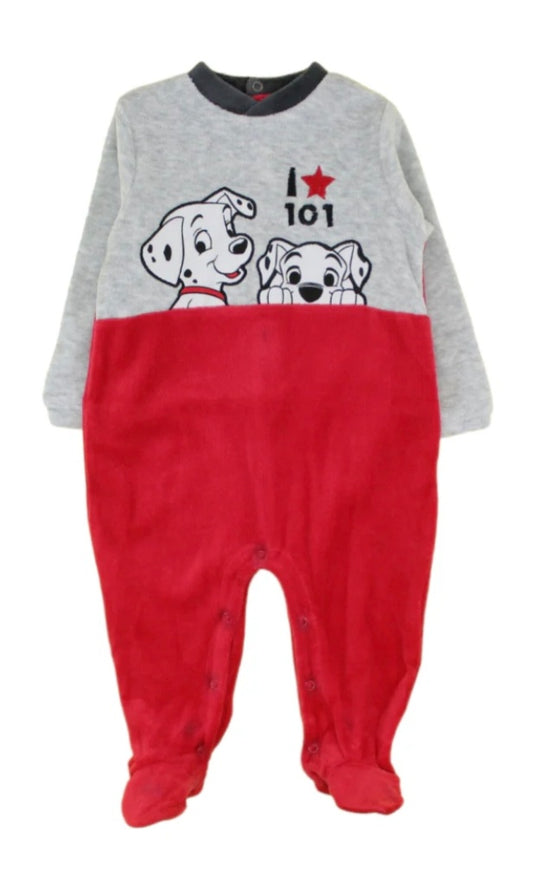 Disney Velour Footed Sleeper - 101 Dalmatians